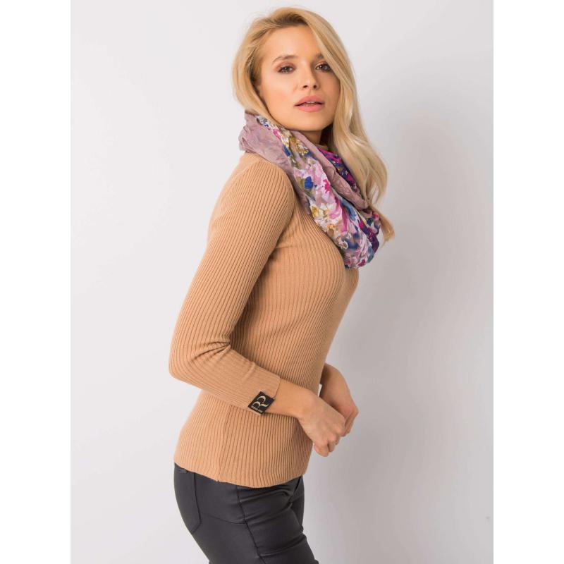 Piszkos rózsaszín virágos sál