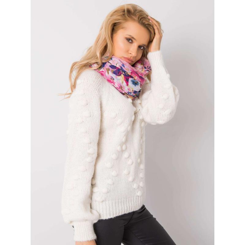 Rózsaszín virágos sál