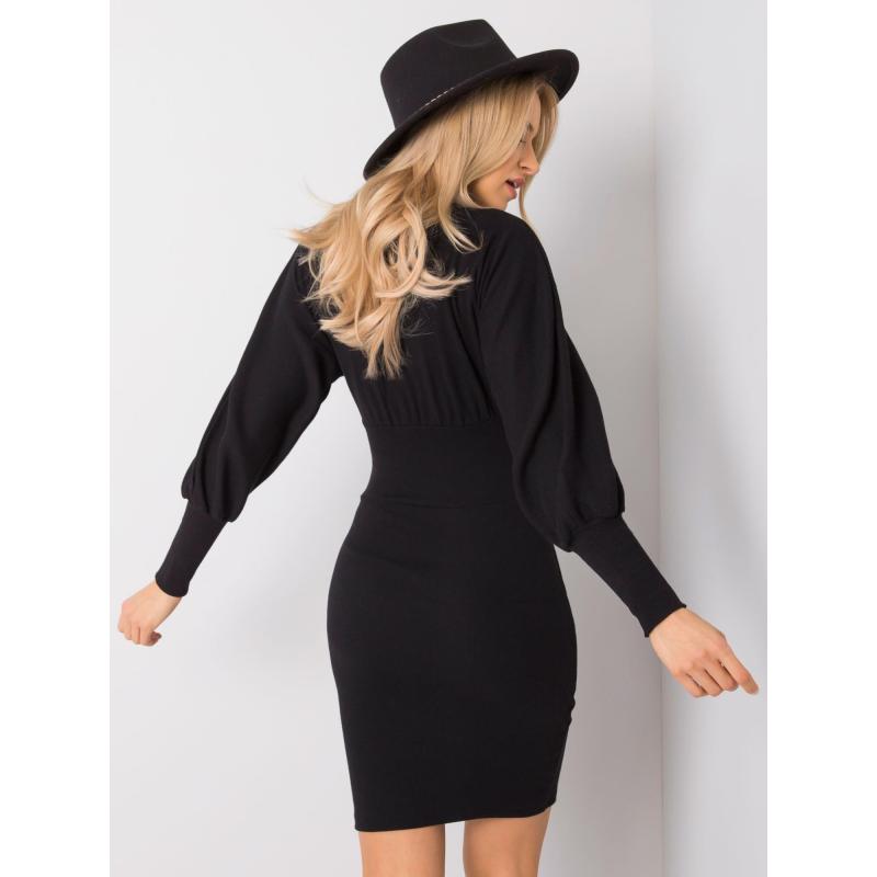 Dámske pruhované šaty Leticia RUE PARIS čierne