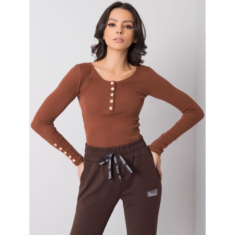 Dámská halenka společenská RUE PARIS hnědá