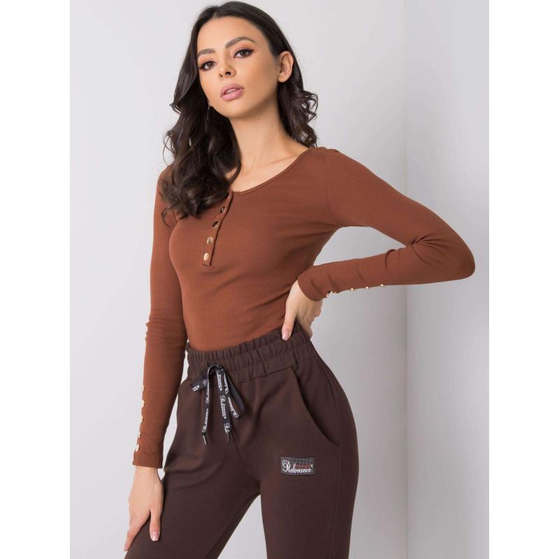 Dámská halenka společenská RUE PARIS hnědá