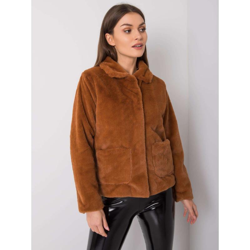 Női szőrme kabát Nyla RUE PARIS barna