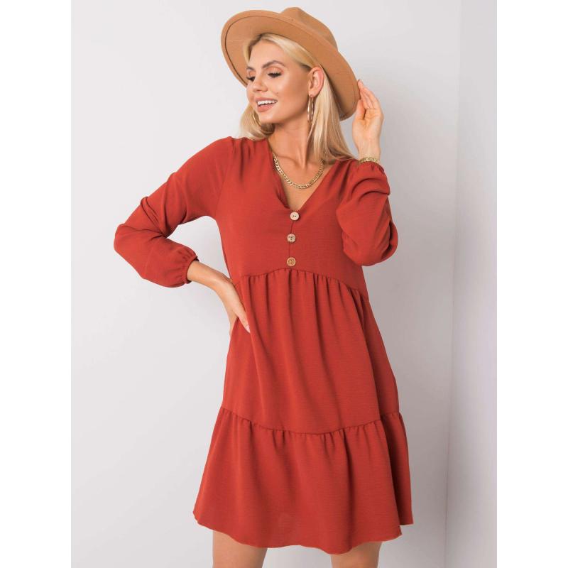 Dámské šaty Brick SUBLEVEL tmavě oranžová