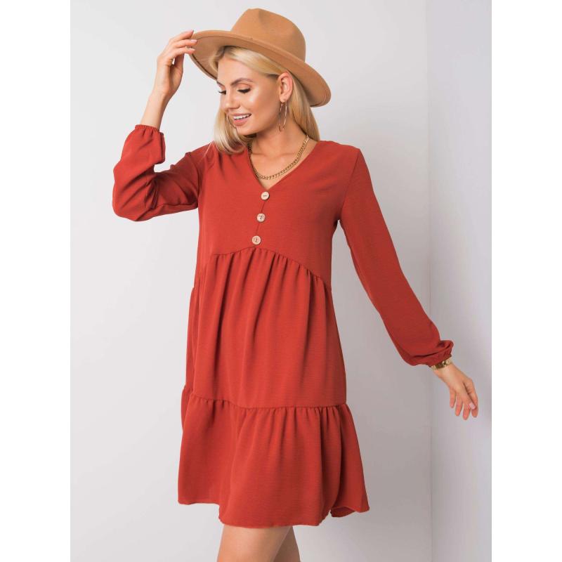 Dámské šaty Brick SUBLEVEL tmavě oranžová