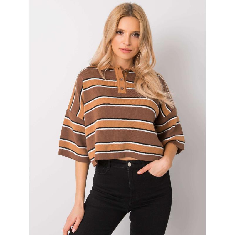 Dámska blúzka Maya RUE PARIS hnedá