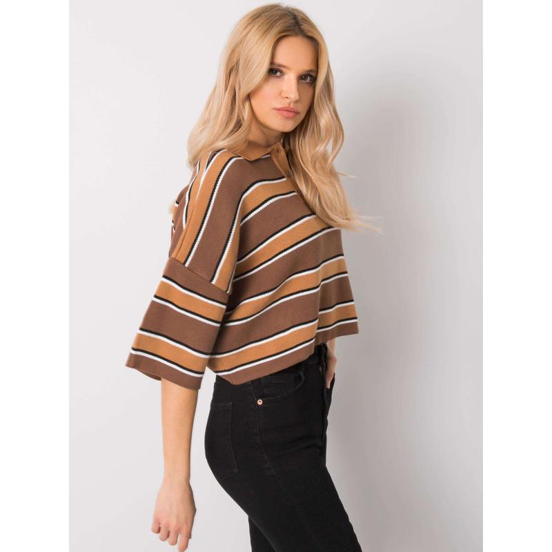 Dámska blúzka Maya RUE PARIS hnedá