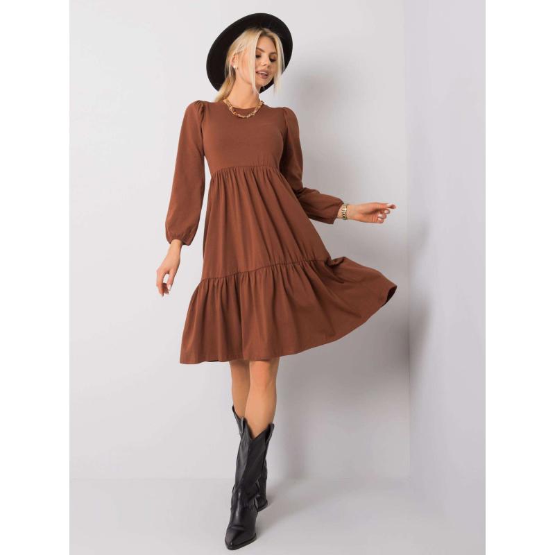 Hnědé šaty Yonne RUE PARIS