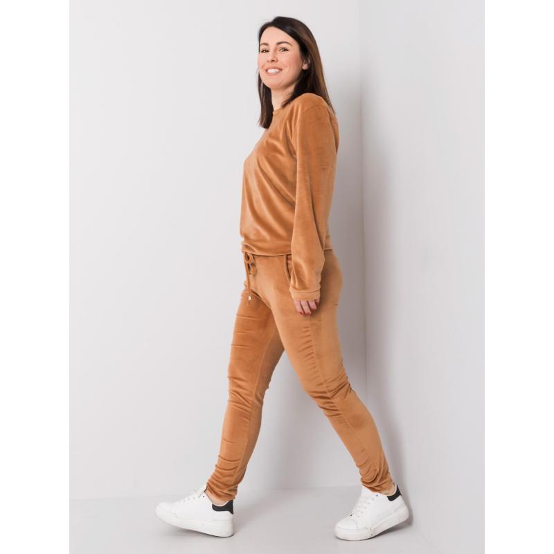 Dámský set plus size JEANE hnědý