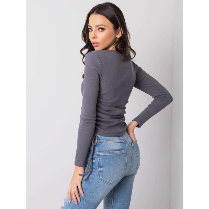 Dámska blúzka Macaria RUE PARIS tmavo šedá