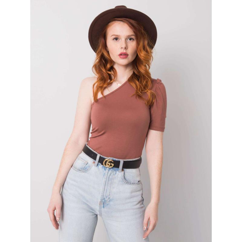 Dámská halenka Jeanne RUE PARIS hnědá viskózová 