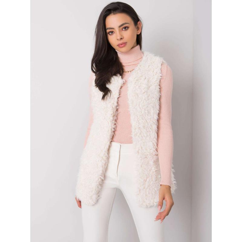 Dámská kožešinová vesta SYBILLE ecru