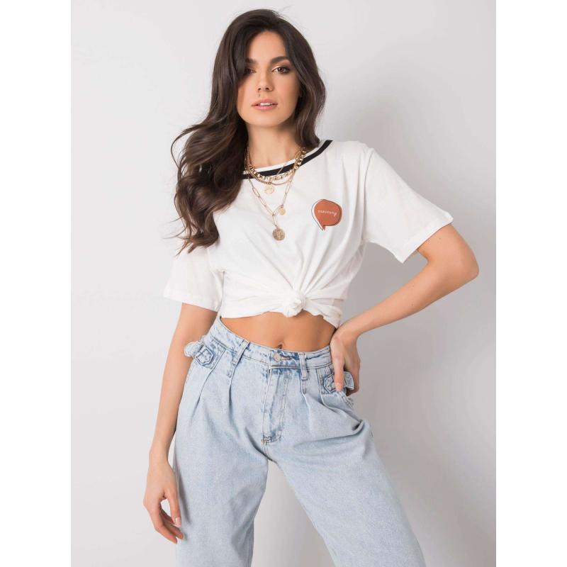 Női póló Elianna RUE PARIS ecru