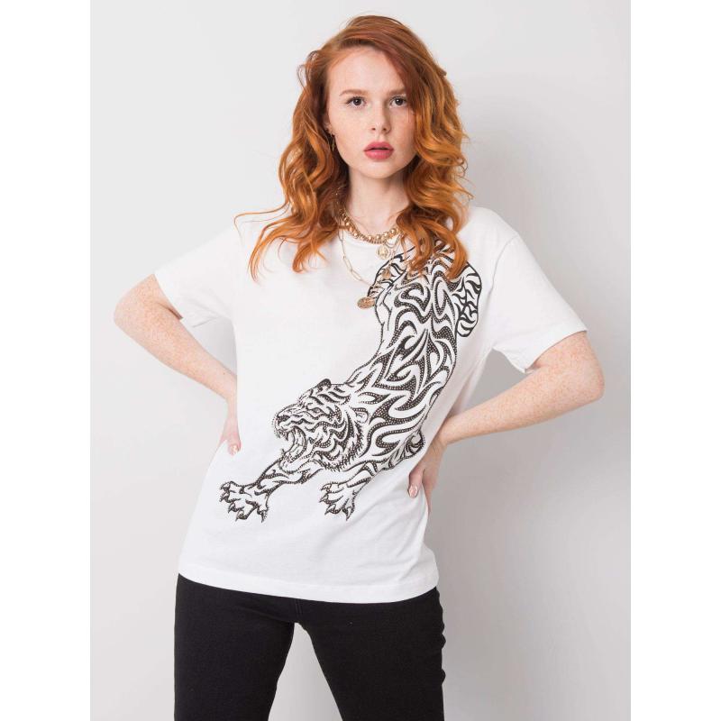 Női póló nyomtatott MABEL fehér