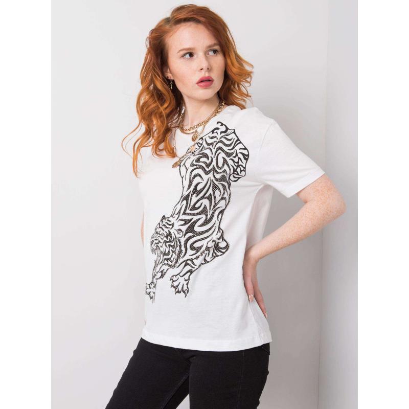 Női póló nyomtatott MABEL fehér
