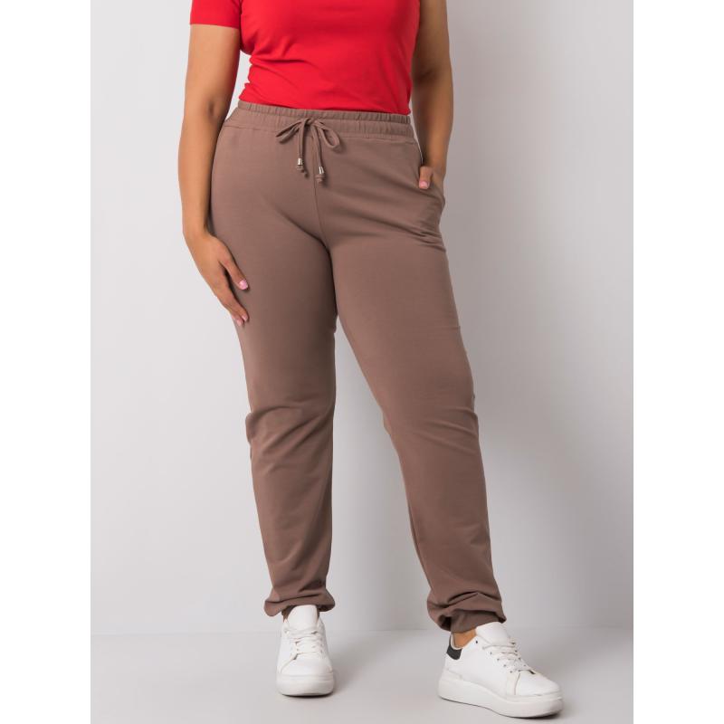 Női plus size melegítőnadrág BEATRIZ sötétbézs sötétbézs