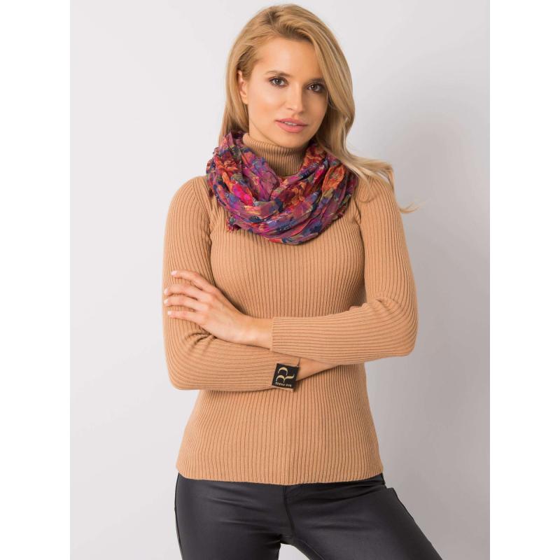 Piszkos rózsaszín virágos sál