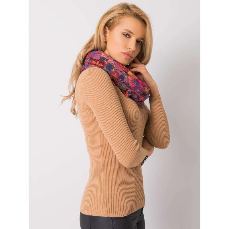 Piszkos rózsaszín virágos sál