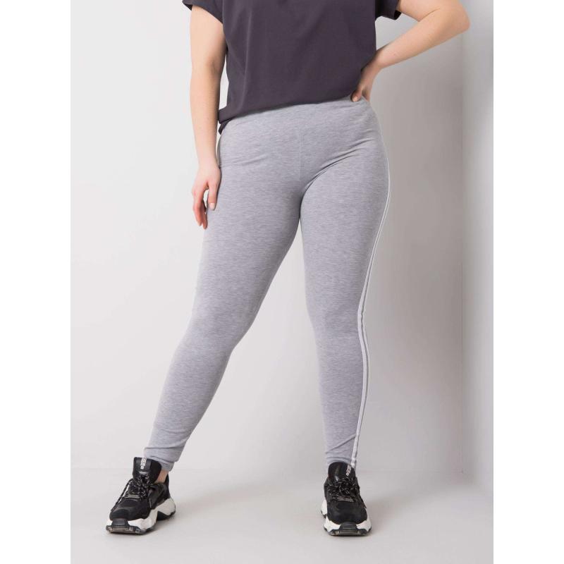 Női plusz méretű leggings melange pamut MILLIE szürke