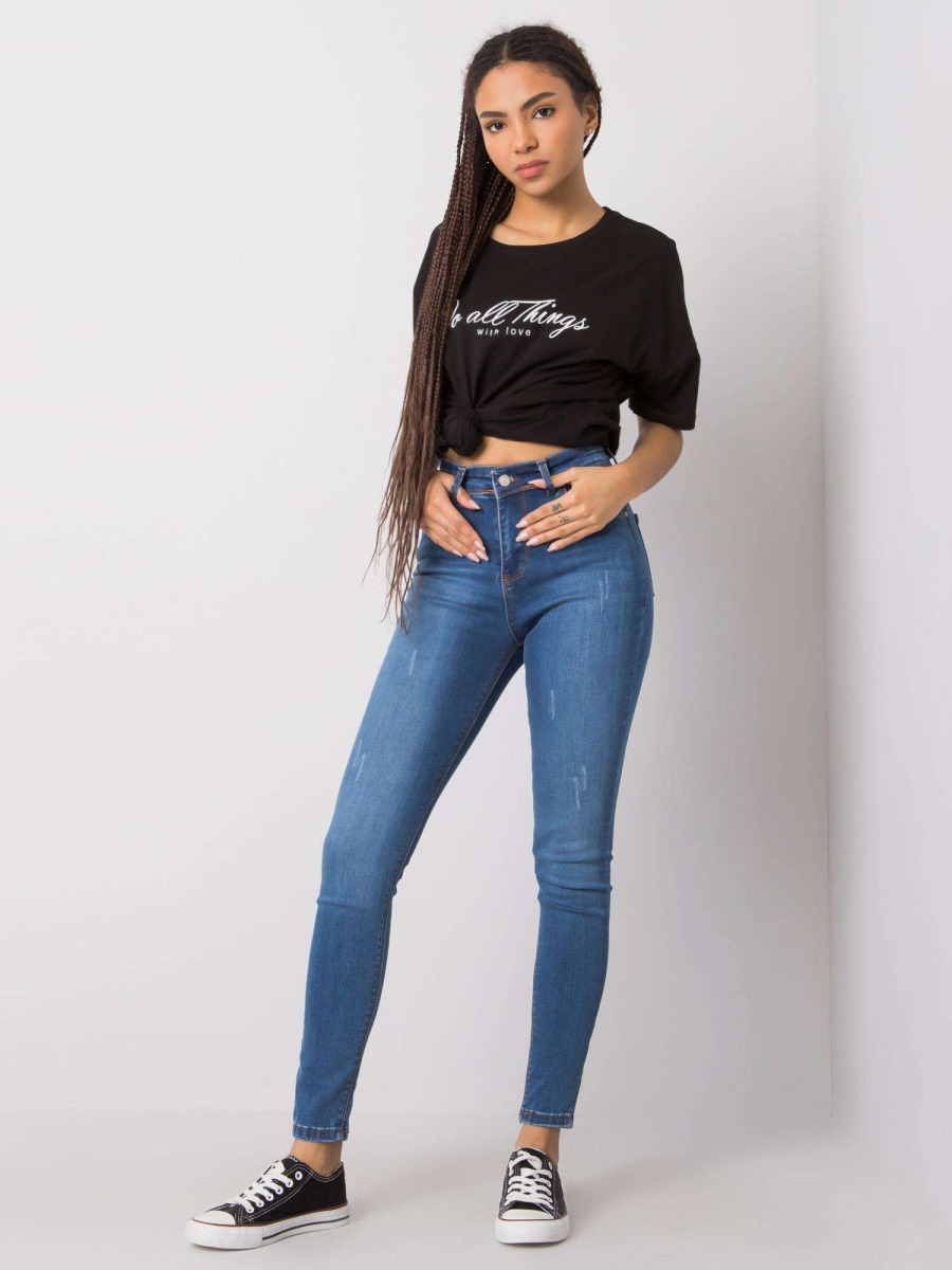 Dámske skinny džínsy Gianna RUE PARIS modré