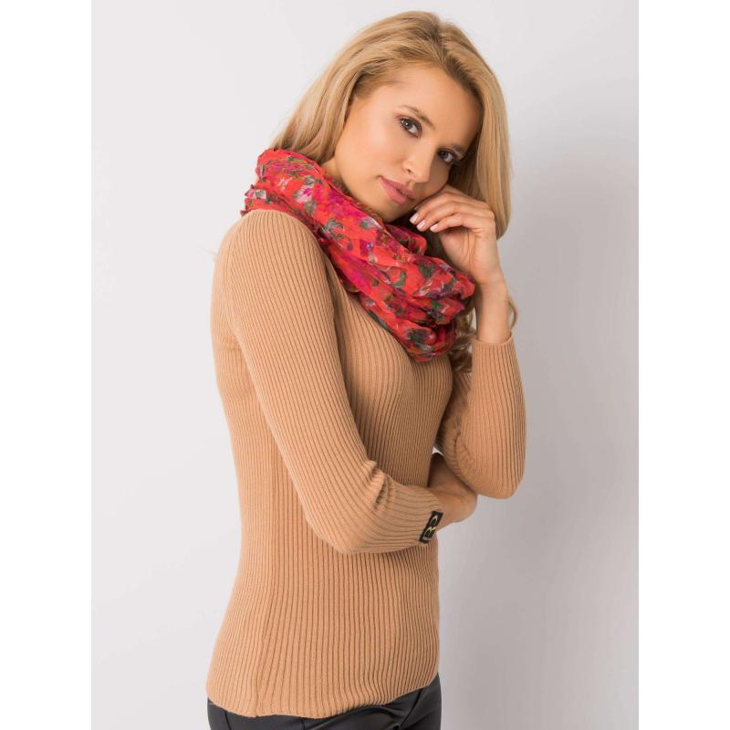 Női virágos sál ERIC korallszínű
