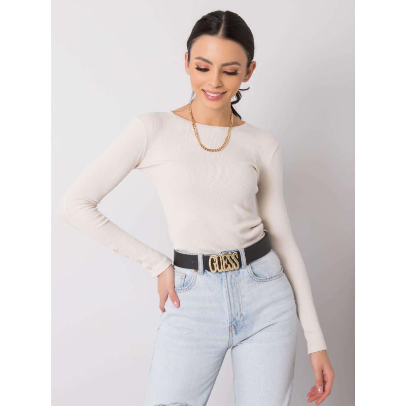 Dámská blůza MARTITA RUE PARIS krémová hnědá