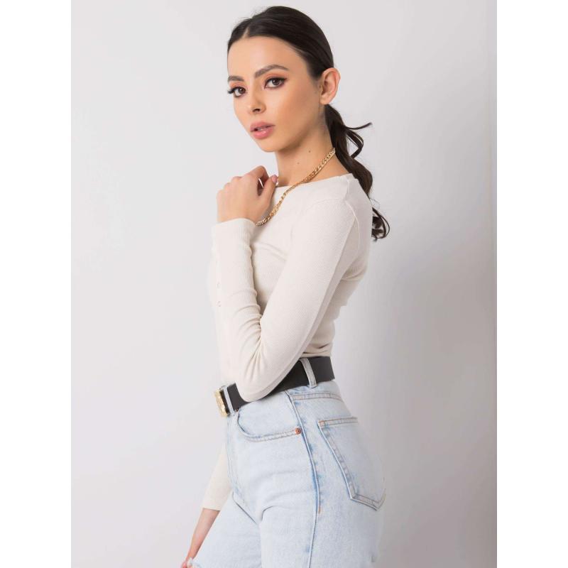 Dámská blůza MARTITA RUE PARIS krémová hnědá