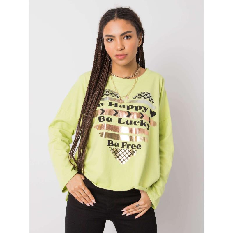 Női hosszú ujjú blúz MIRIANA világoszöld