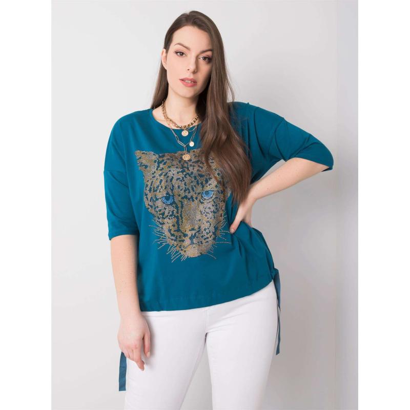 Női plus size blúz DARREN tengerészkék