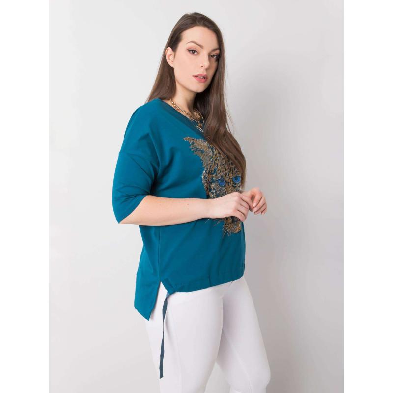 Női plus size blúz DARREN tengerészkék