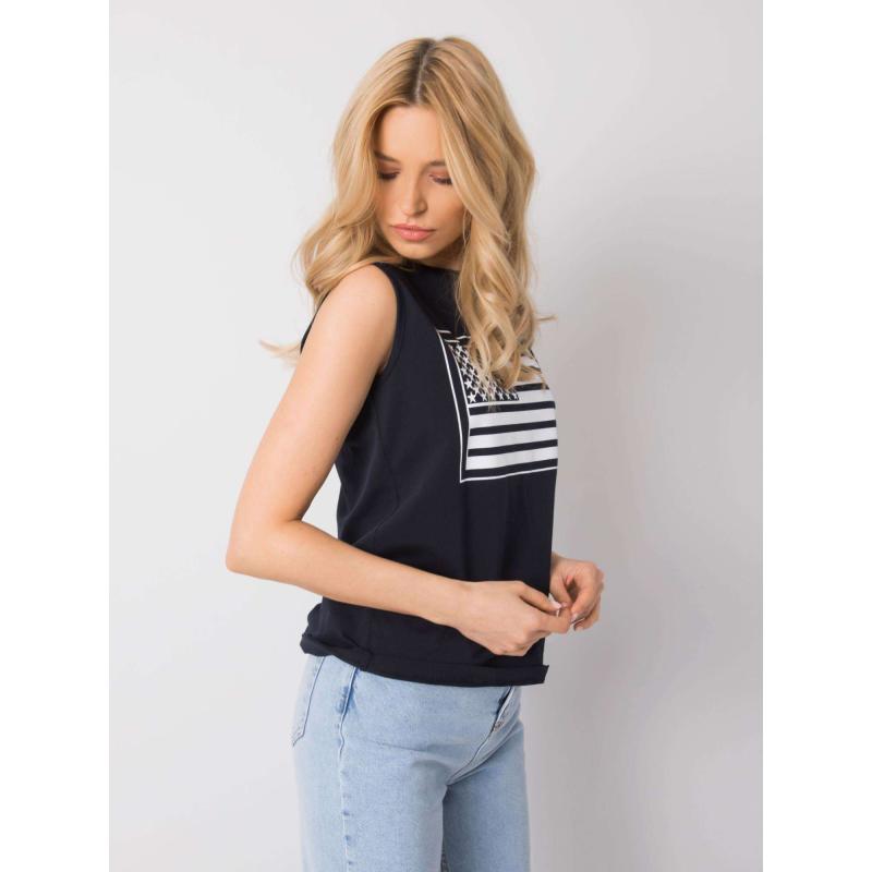 Dámsky top s potlačou Petra RUE PARIS navy blue
