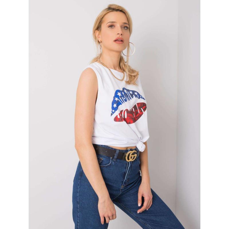 Női nyomtatott felső Candela RUE PARIS Fehér