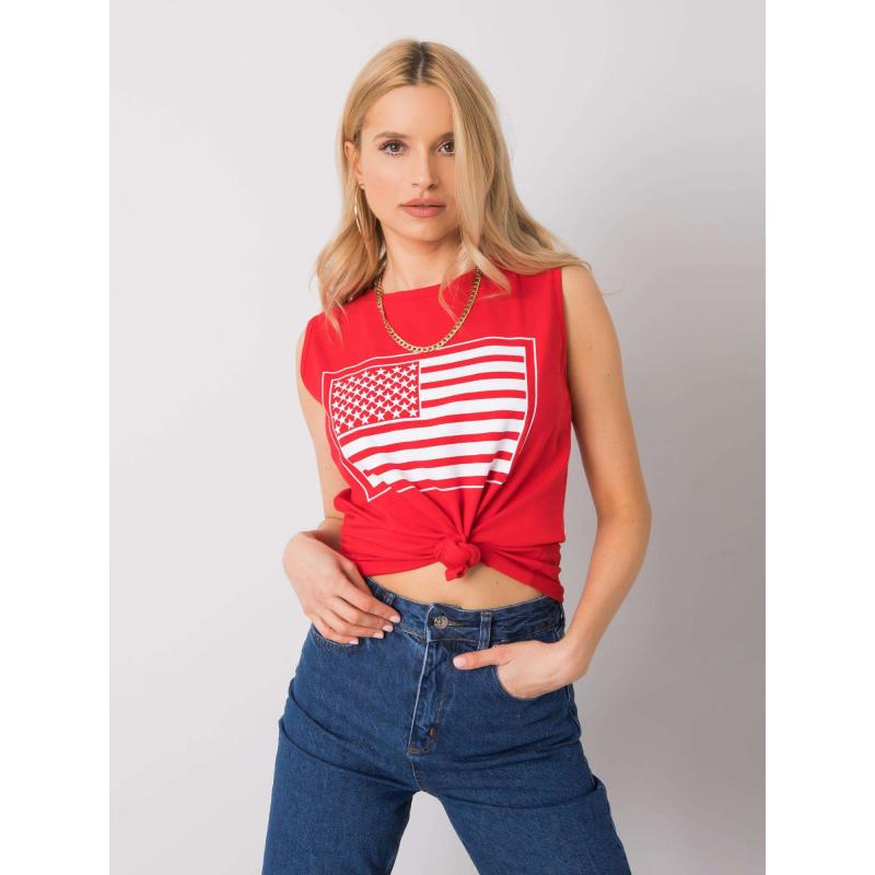 Női nyomtatott felső Petra RUE PARIS piros RUE PARIS piros