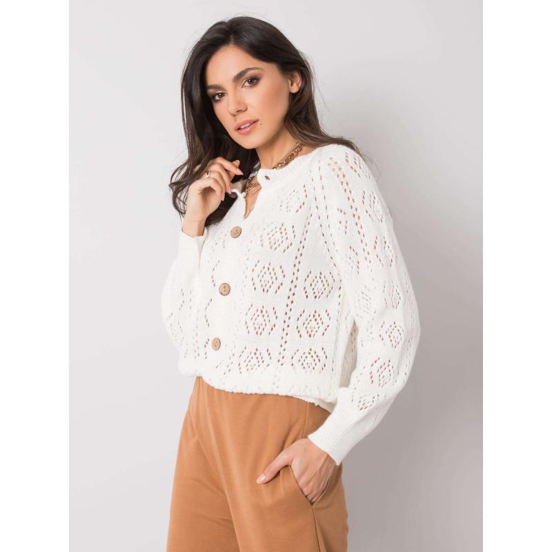 Dámský svetr na knoflíky Sierra OCH BELLA ecru 