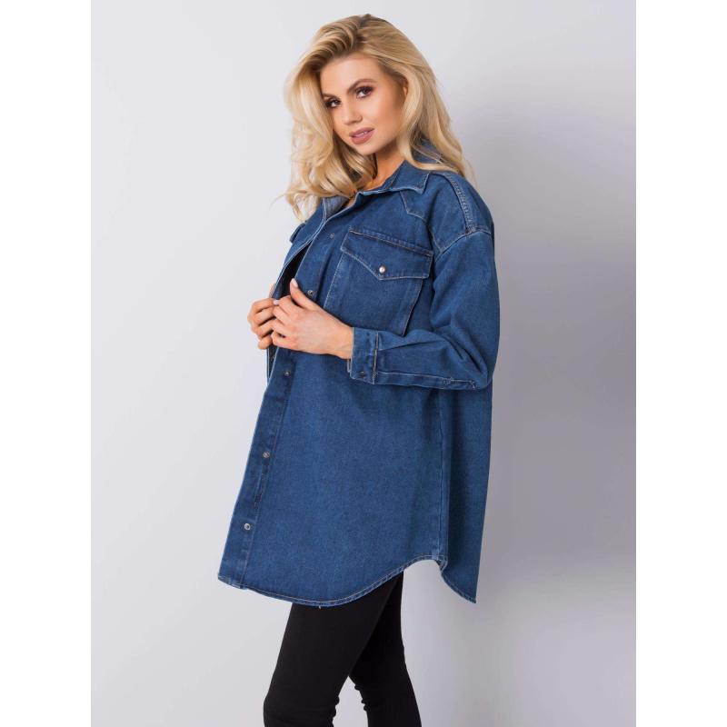 Dámská košile džínová RUE PARIS Ricarda modrá 