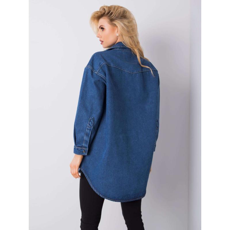 Dámská košile džínová RUE PARIS Ricarda modrá 