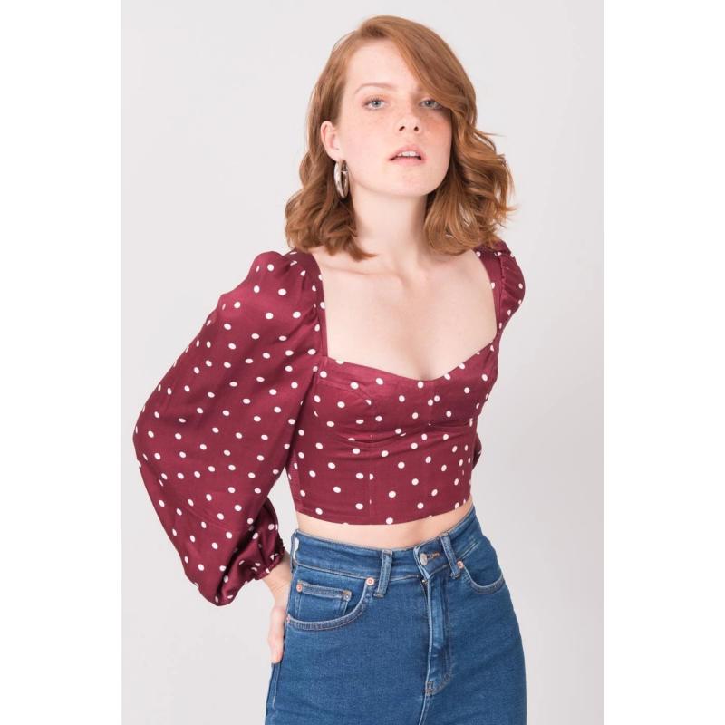 Dámská halenka proužkovaná BSL vínová