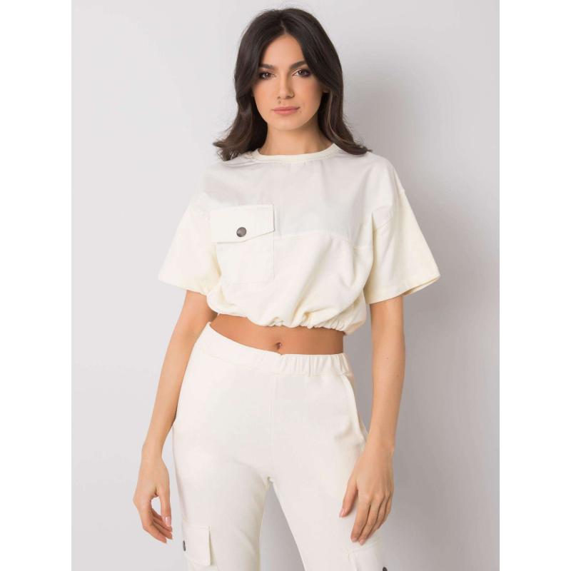 Dámska krátka mikina Arlene RUE PARIS ecru