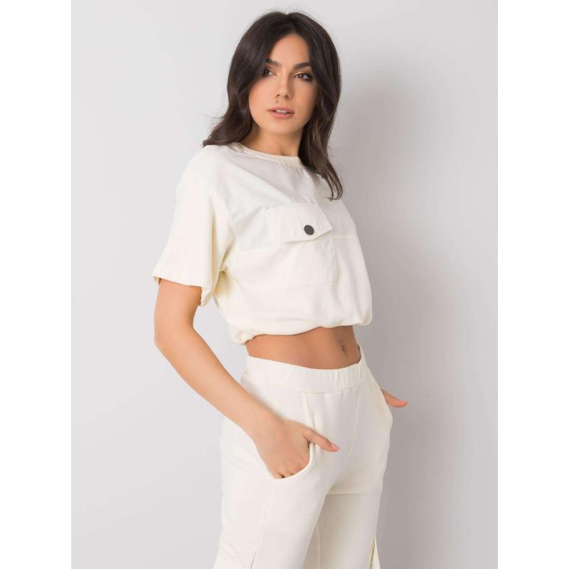 Dámska krátka mikina Arlene RUE PARIS ecru