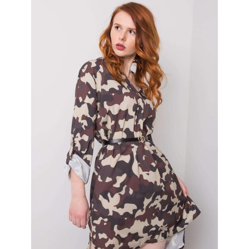Dámské šaty BLAISE béžovo-hnědé 