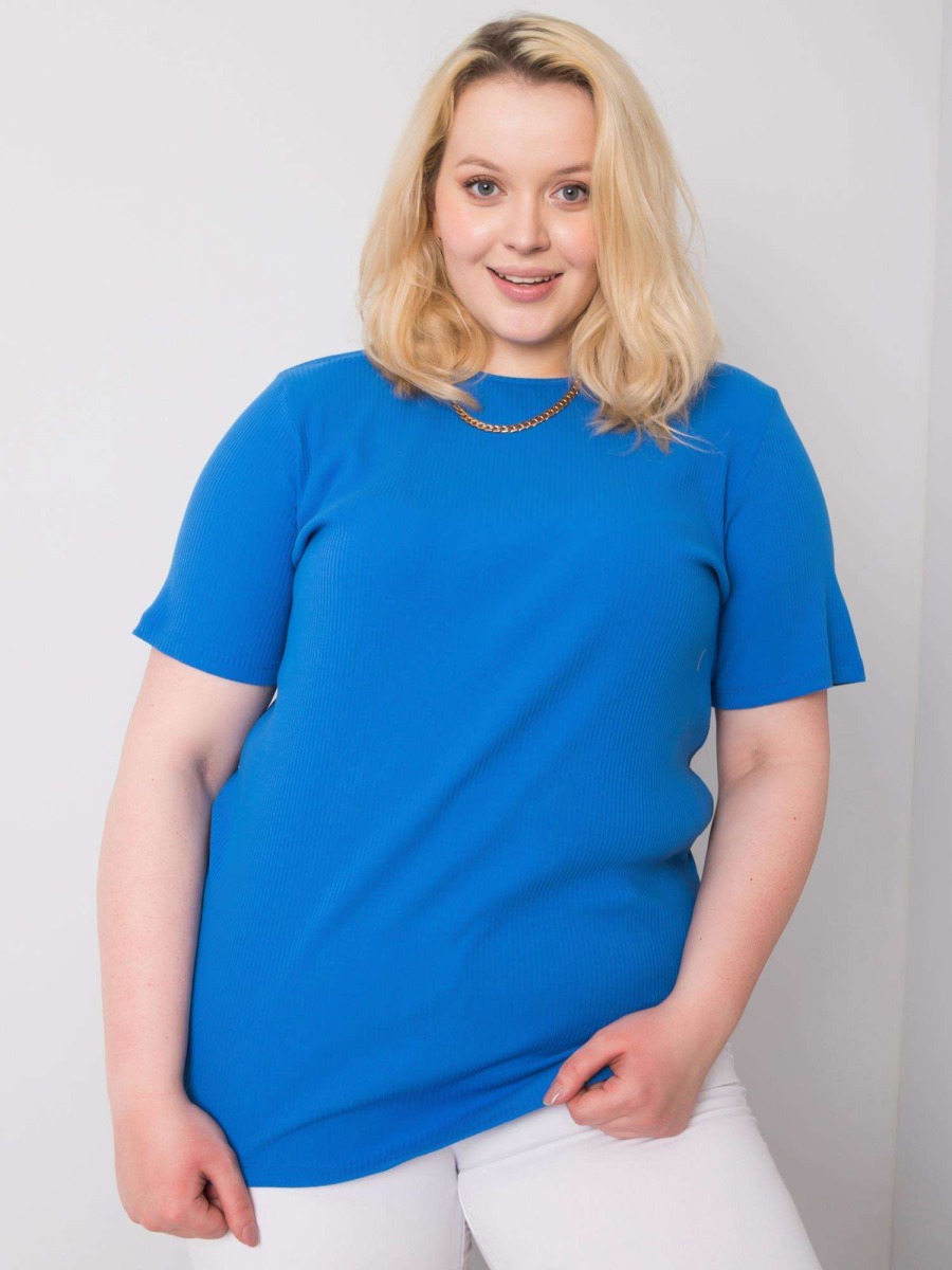 Dámska plus size pruhovaná blúzka STELLAblue