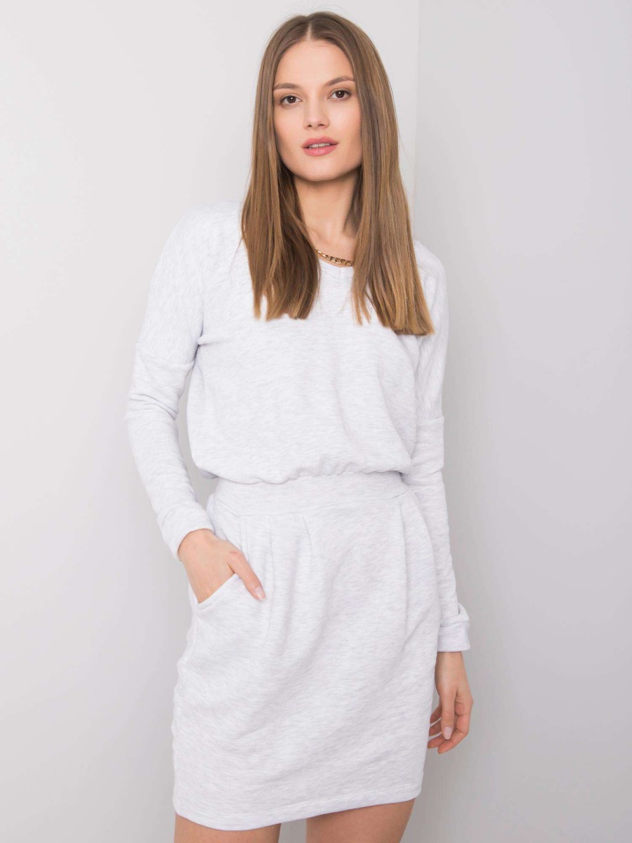 Dámske šaty Kloe RUE PARIS light grey