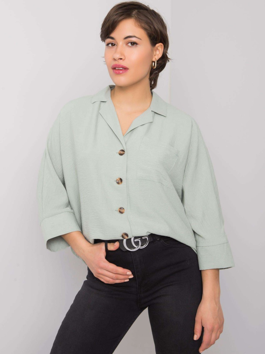 Dámska košeľa Mayra RUE PARIS mint green
