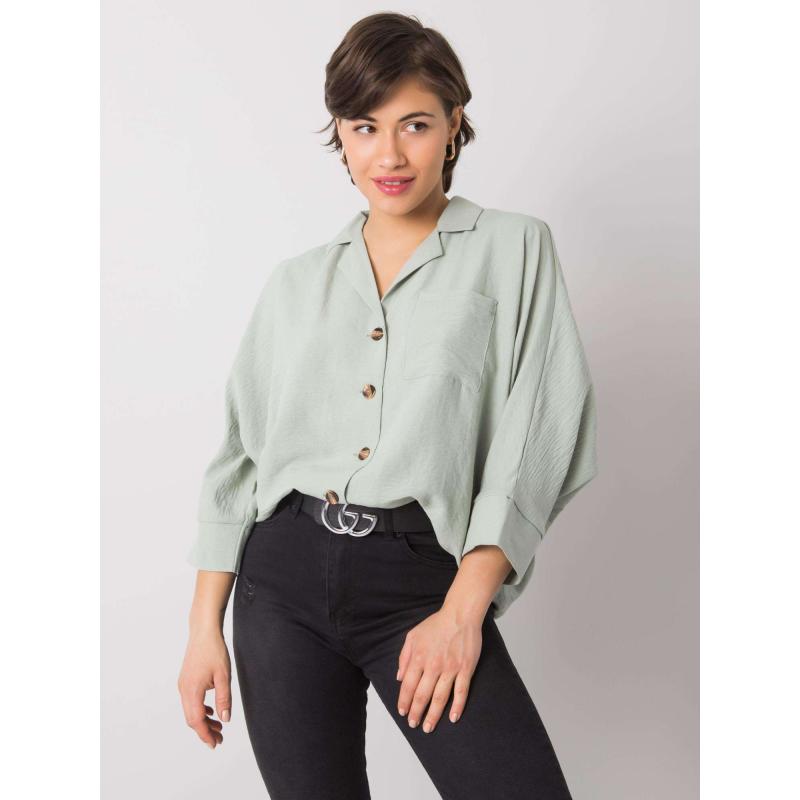 Dámská košile Mayra RUE PARIS mátově zelená 