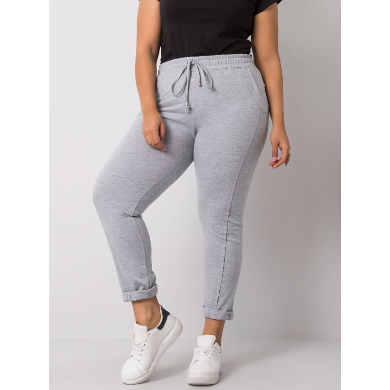 Női melange plus size melegítőnadrág ALVA szürke