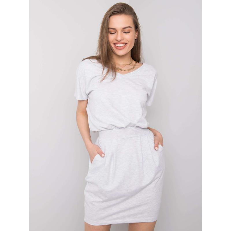 Dámské šaty Aimee RUE PARIS světle šedé  