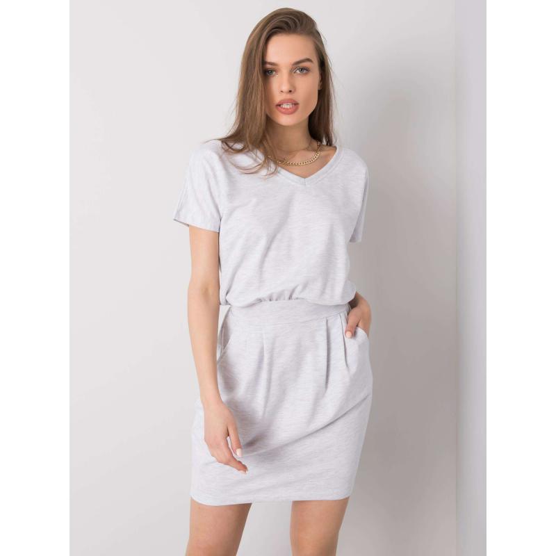 Dámské šaty Aimee RUE PARIS světle šedé  