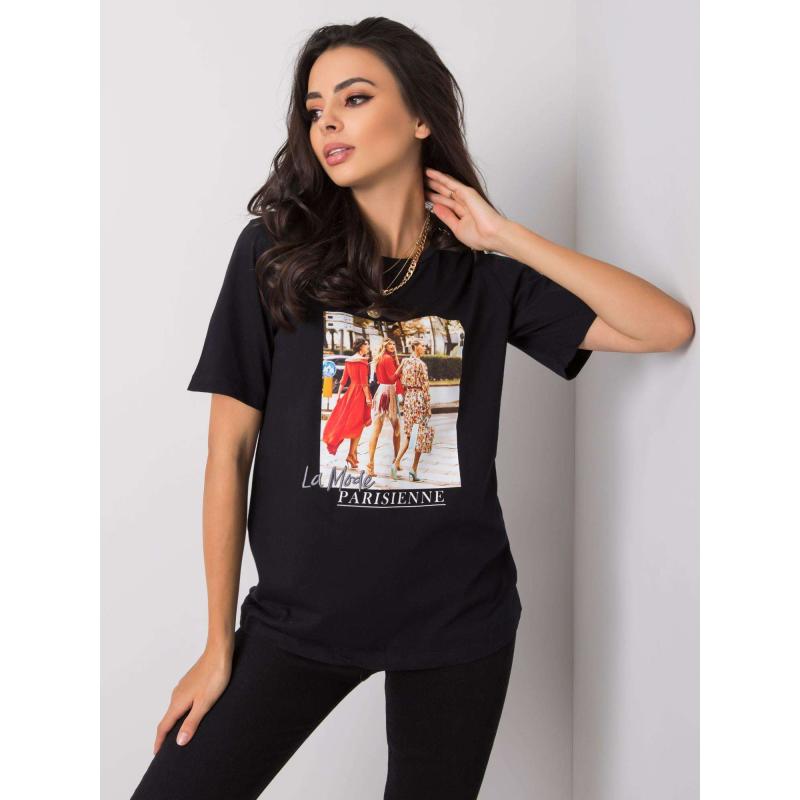 Dámské tričko s potiskem JOELLE černé 