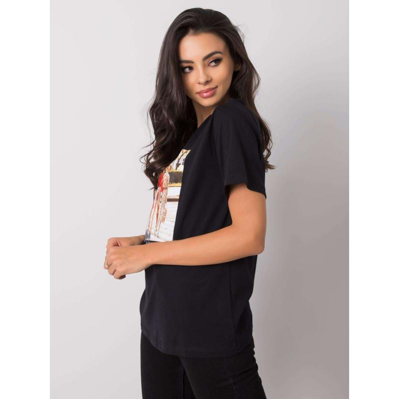 Dámské tričko s potiskem JOELLE černé 