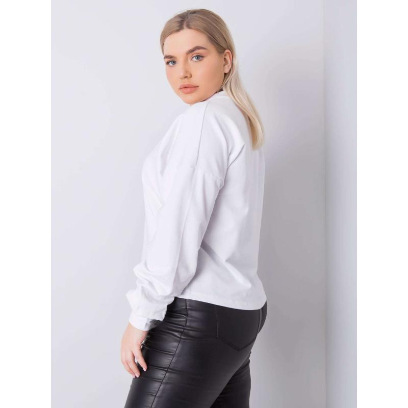 Női plus size pulóver FLORENTIA fehér