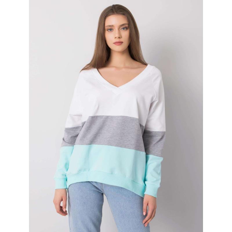 Női pulóver RUE PARIS Lotta Lotta fehér menta